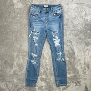 CELLO Distressed Ripped Light‎ Wash Denim Skinny Jeans Size 5